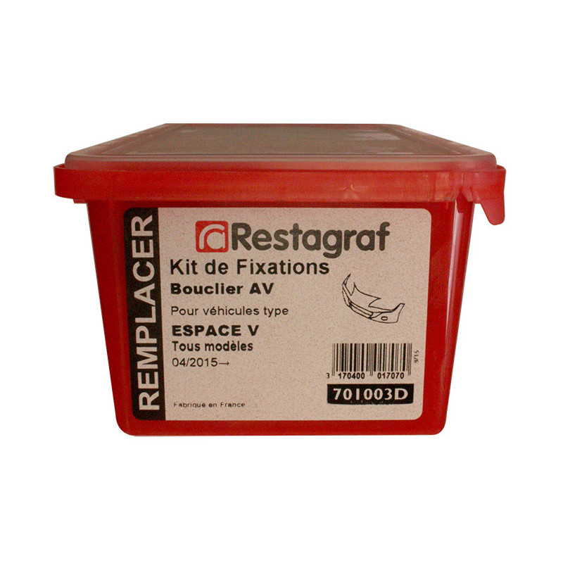 Kit de Fixations pour Bouclier AV ESPACE V Tous modèles 04.2015 →