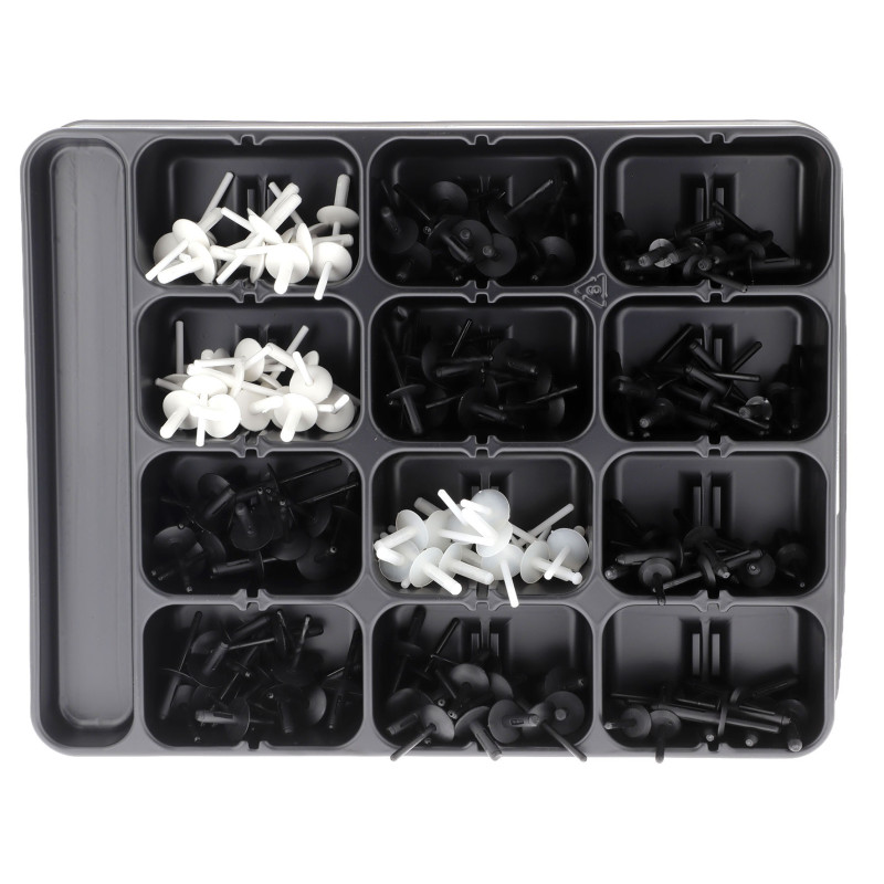 ASSORTMENT TRAY OF PLASTIC RIVETS BMW - MINI