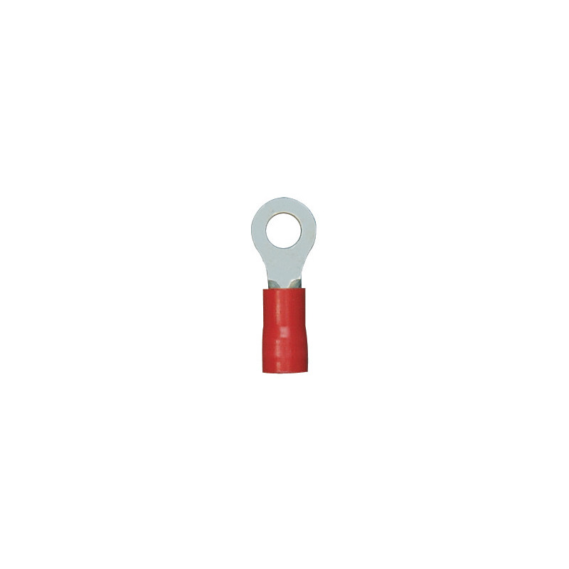 GEÏSOLEERDE, RINGVORMIG KABELSCHOEN  Ø 4 mm (0,3 → 1,5 mm²) DUBBELE KRIMP