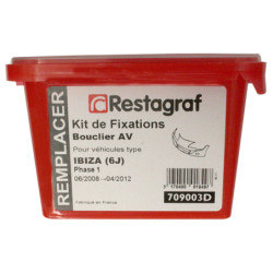 Kit met bevestigingsmateriaal voor Voorbumper IBIZA (6J) Fase 1 06.2008 → 04.2012
