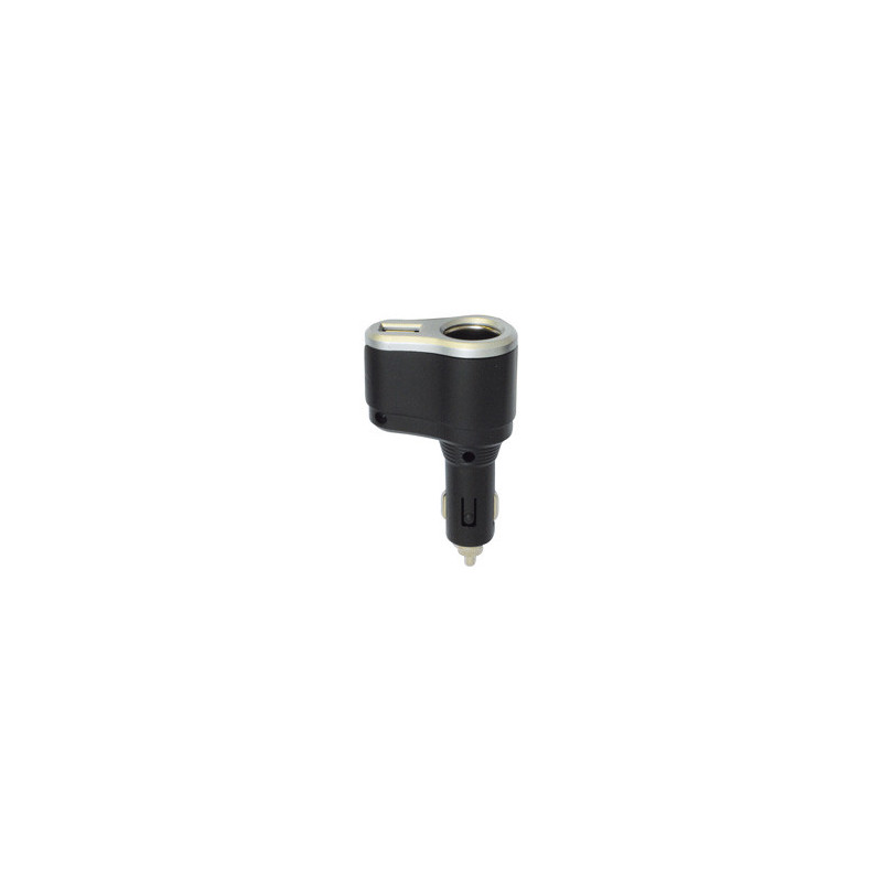 CIGARETTE LIGHTER ADAPTATOR 12V 1 USB OUTING + 1 ACCESSORY