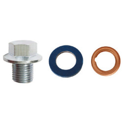 DRAIN PLUG M12-1,25 X 12,5 mm WITH UNASSEMBLED SEALING RINGS