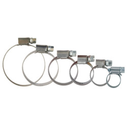 ASSORTMENT OF WORM DRIVE HOSE CLAMPS Ø 10 → 50 mm L = 9 mm DIN 3017