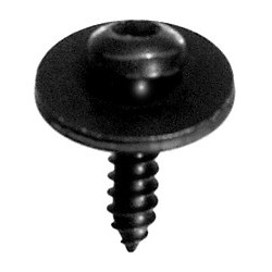 BLACK ZINC PLATED DOME HEAD SELF TAPPING SCREW WITH WASHER Ø 4,2 X 16 mm