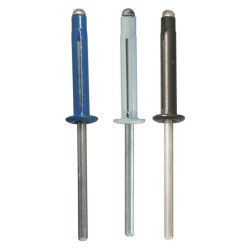 ASSORTMENT OF PAINTED SPREADING RIVETS Ø 4 X 25 mm NUMBERPLATE
