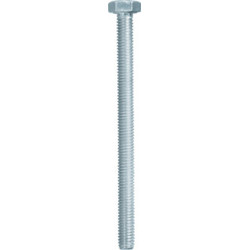 GRADE 8.8 ZINC PLATED HEXAGON HEAD MACHINE SCREW M6-1.00 X 80 mm DIN 933