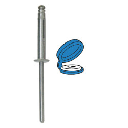 SPREADING RIVET Ø 4 X 25 mm WITH BLUE CHAPO® (UNASSEMBLED) FOR NUMBERPLATE