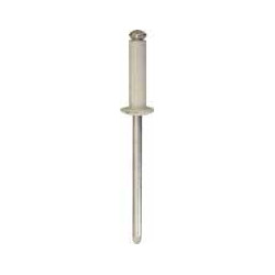 WHITE PEELED RIVET Ø 4 X 16 mm NUMBERPLATE