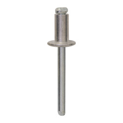 LARGE HEAD ALUMINIUM ALLOY RIVET Ø 6,4 X 12 mm DOOR AND BODYWORK