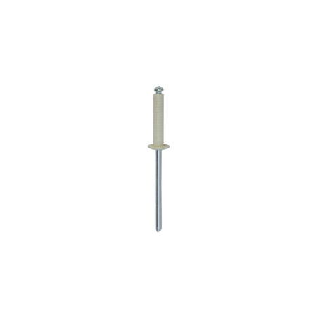 WHITE GROOVED RIVET Ø 4 X 20 mm