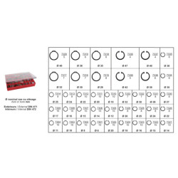 COFFRET D'ASSORTIMENT DE SEGMENTS D'ARRÊT Ø 6 → 47 mm DIN 471 /DIN 472