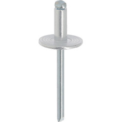 RIVET ALU TÊTE LARGE Ø 4,8 X 11,5 mm SUPPORT ET ABSORBEUR DE BOUCLIER