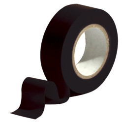RUBAN ADHÉSIF PVC NOIR / ROULEAU DE 10 MÈTRES