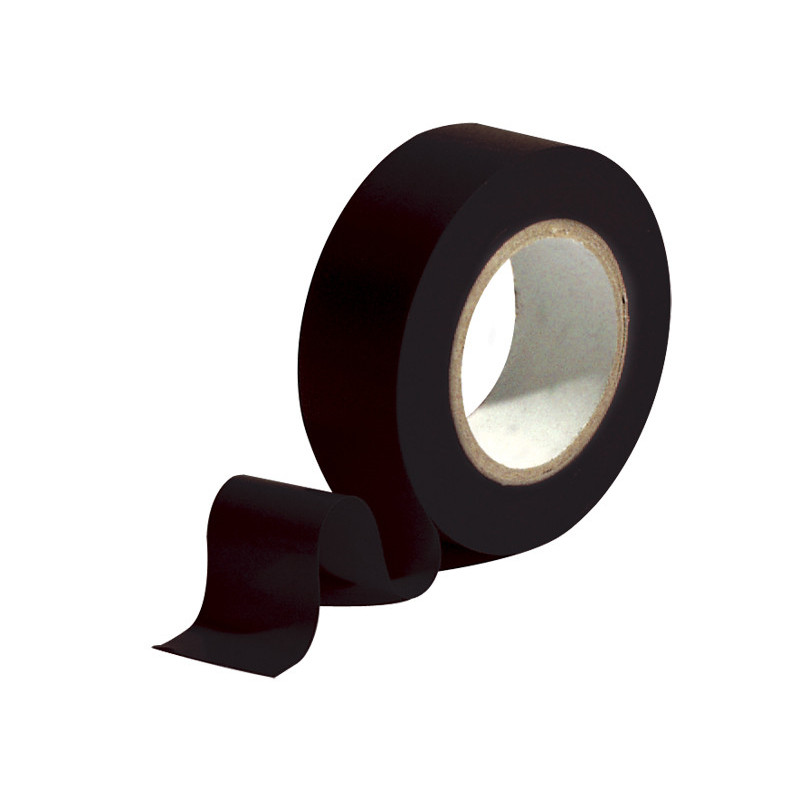 RUBAN ADHÉSIF PVC NOIR / ROULEAU DE 10 MÈTRES