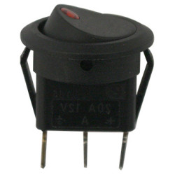 INTERRUPTEUR À BASCULE Ø 20 mm 12V - 20A / 3 BROCHES AVEC TÉMOIN ROUGE