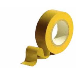 RUBAN ADHÉSIF PVC JAUNE / ROULEAU DE 10 MÈTRES