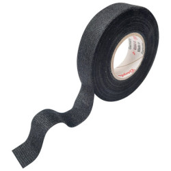 RUBAN ADHÉSIF TISSU NOIR / ROULEAU DE 15 MÈTRES