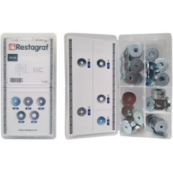MINI-COFFRET D'ASSORTIMENT DE RONDELLES PLATES Ø 6 → 10 X 30 mm