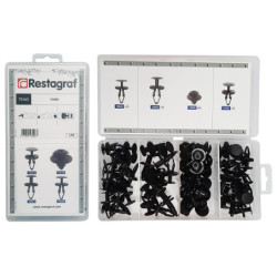 MINI-COFFRET D'ASSORTIMENT DE RIVETS PLASTIQUES TYPE FORD