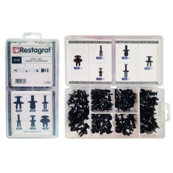 MINI-COFFRET D'ASSORTIMENT DE RIVETS PLASTIQUES TYPE AUDI SEAT ŠKODA VW