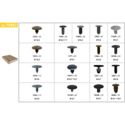 ASSORTMENT TRAY OF TRIM CLIPS CITROËN-PEUGEOT-RENAULT TYPE