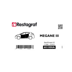 Bevestigingsset voor deuren MEGANE III (Phase 1) behalve Cabriolet 11.2008 → 04.2012