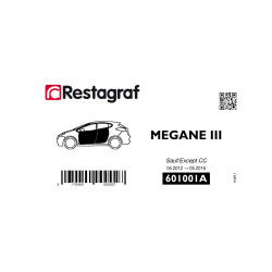 Bevestigingsset voor deuren MEGANE III (Phase 2-3) behalve Cabriolet 04.2012 → 05.2016
