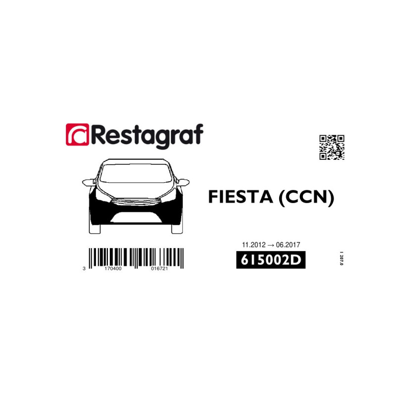 Bevestigingsset voor voorbumper FIESTA (CCN) Alle versies 11.2012 → 06.2017