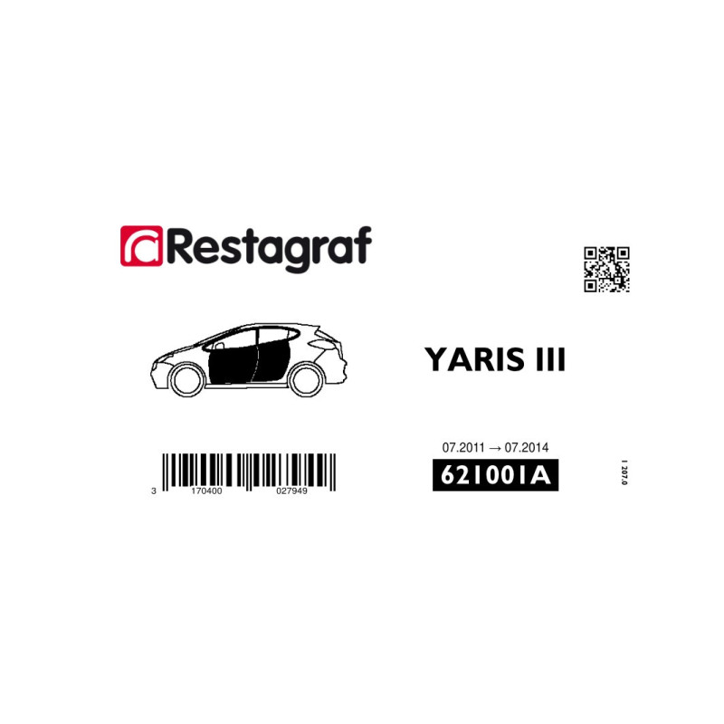 Bevestigingsset voor deuren YARIS III (Phase 1) 07.2011 → 07.2014