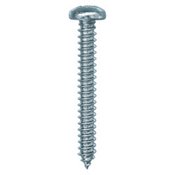 ZELFTAPPENDE SCHROEF MET GEWELFDE CILINDERKOP WIT ZINK Ø 4,8 X 38 mm DIN 7981