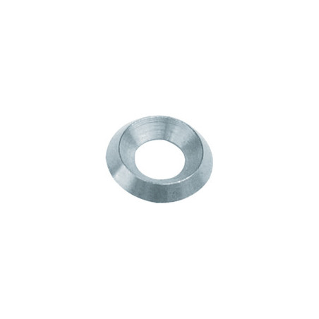 CUPVORMIGE SLUITRING WIT ZINK VOOR SCHROEF MET VERZONKEN KOP  Ø 4,8 mm