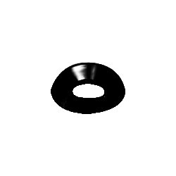 CUPVORMIGE SLUITRING ZWART ZINK VOOR SCHROEF MET VERZONKEN KOP  Ø 2,9 → 3,5 mm
