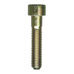CILINDERKOPSCHROEF MET BINNENZESKANT MET LAGE KOP CL8.8 WIT ZINK  M8-1.25 X 40 mm DIN 912 MET GEDEELTELIJKE SCHROEFDRAAD