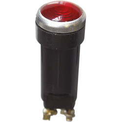 RED INDICATOR LIGHT Ø 18 mm 12V - 2 W (WITH BULB)