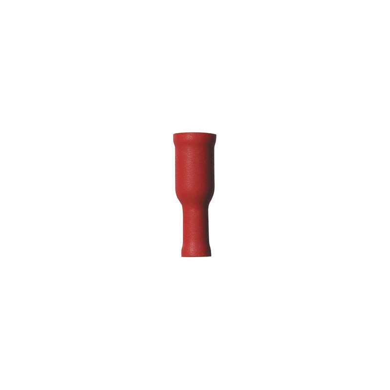 REINFORCED FEMALE INSULATED CYLINDRICAL TERMINAL Ø 4 mm (0,3 → 1,5 mm²)