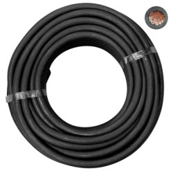 COURONNE DE 25 MÈTRES DE FIL ÉLECTRIQUE 35 mm² NOIR POUR BATTERIE