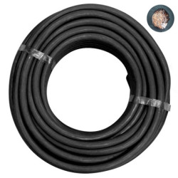 COURONNE DE 25 MÈTRES DE FIL ÉLECTRIQUE 50 mm² NOIR POUR BATTERIE