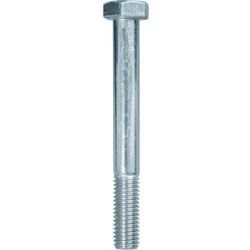 SCHROEF MET ZESKANTKOP H CL8.8 WIT ZINK  M12-1.75 X 100 mm DIN 931 MET GEDEELTELIJKE SCHROEFDRAAD