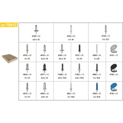 PLATEAU D'ASSORTIMENT DE RIVETS ET CHAPO®