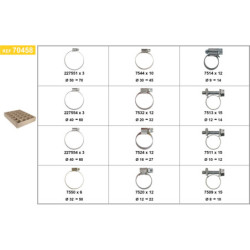 PLATEAU D'ASSORTIMENT DE COLLIER DE SERRAGE A VIS TANGENTE