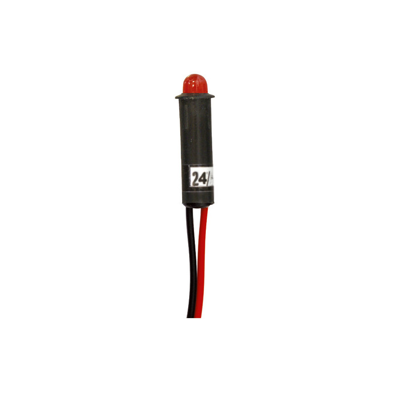 RED LED INDICATOR LIGHT Ø 6,5 mm 24/28V