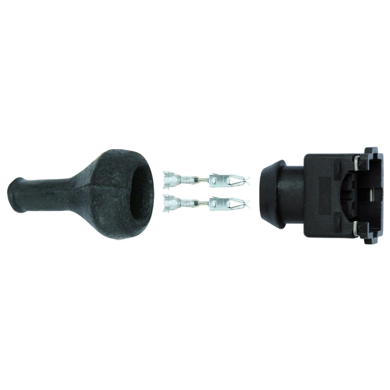 2-POLIG  STECKVERBINDER MIT KONTAKTE (1 → 2,5 mm²) IM SET FÜR SENSOR UND EINSPRITZDÜSE