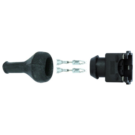 2-POLIG  STECKVERBINDER MIT KONTAKTE (1 → 2,5 mm²) IM SET FÜR SENSOR UND EINSPRITZDÜSE