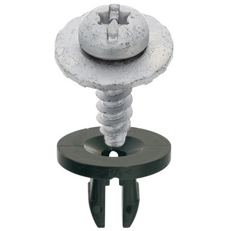 SET VAN BOLKOPSCHROEVEN MET FLENS Ø 6 X 19,5 mm MET KUNSTSTOF MOEREN VOOR MOTORBODEMPLAAT/SPATBORD