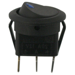 ROCKER SWITCH Ø 20 mm 12V - 20A / 3 PIN WITH BLUE LED INDICATOR LIGHT