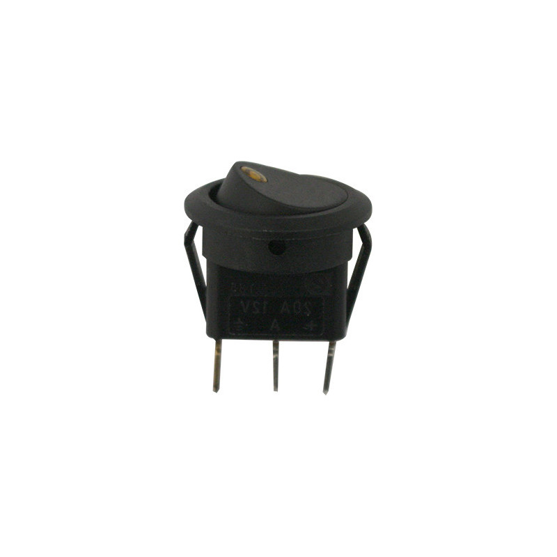 ROCKER SWITCH Ø 20 mm 12V - 20A / 3 PIN WITH YELLOW LED INDICATOR LIGHT