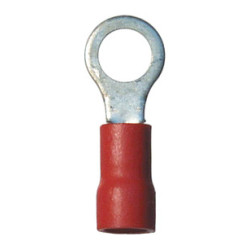 GEÏSOLEERDE, RINGVORMIG KABELSCHOEN Ø 5 mm (0,3 → 1,5 mm²) DUBBELE KRIMP