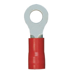 GEÏSOLEERDE, RINGVORMIG KABELSCHOEN Ø 4 mm (0,3 → 1,5 mm²) DUBBELE KRIMP