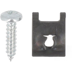 SET VAN BOLKOPSCHROEVEN  Ø 4,2 X 16 mm MET U-CLIP MOEREN