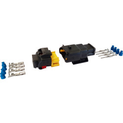 8-PIN WASSERDICHTER STECKVERBINDER (MÄNNLICH + WEIBLICH) MIT KONTAKTE 1.5-SERIEN (0,75 → 1,5 mm²) IM SET